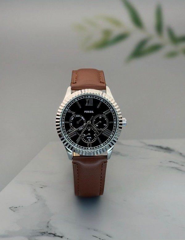 FOSSI L CHAMPMAN T-TONE SILVER FASHION CHRONO
