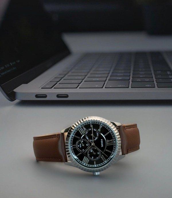 FOSSI L CHAMPMAN T-TONE SILVER FASHION CHRONO